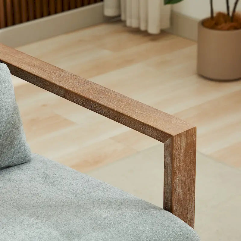 Fauteuil d'appoint pivotant en mélange de lin vert pâle