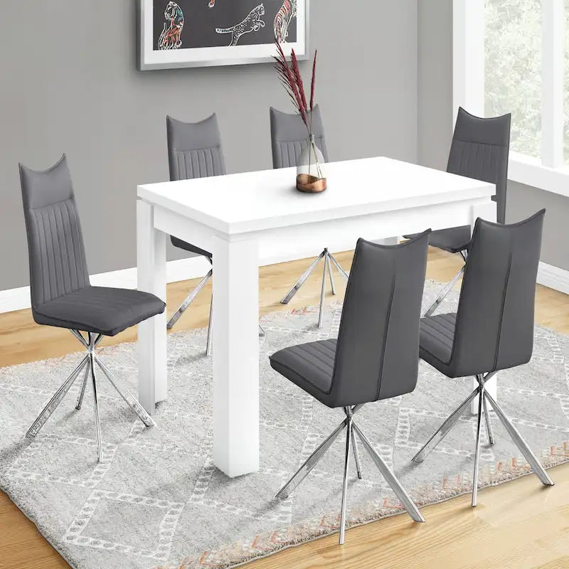 Table de salle à manger rectangulaire blanche de 60 pouces