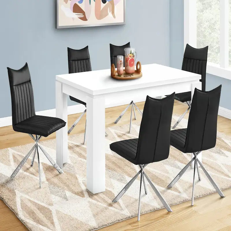 Table de salle à manger rectangulaire blanche de 60 pouces