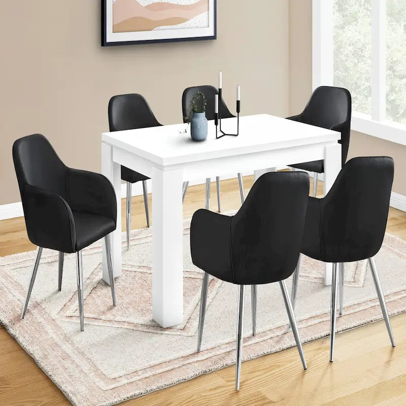 Table de salle à manger rectangulaire blanche de 60 pouces