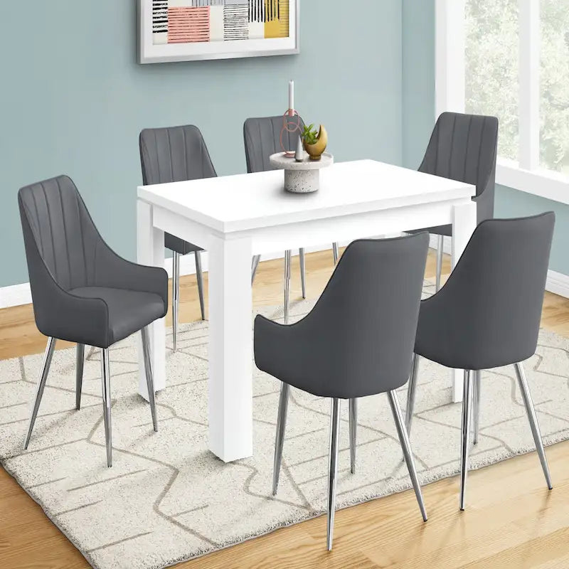Table de salle à manger rectangulaire blanche de 60 pouces
