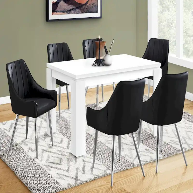 Table de salle à manger rectangulaire blanche de 60 pouces
