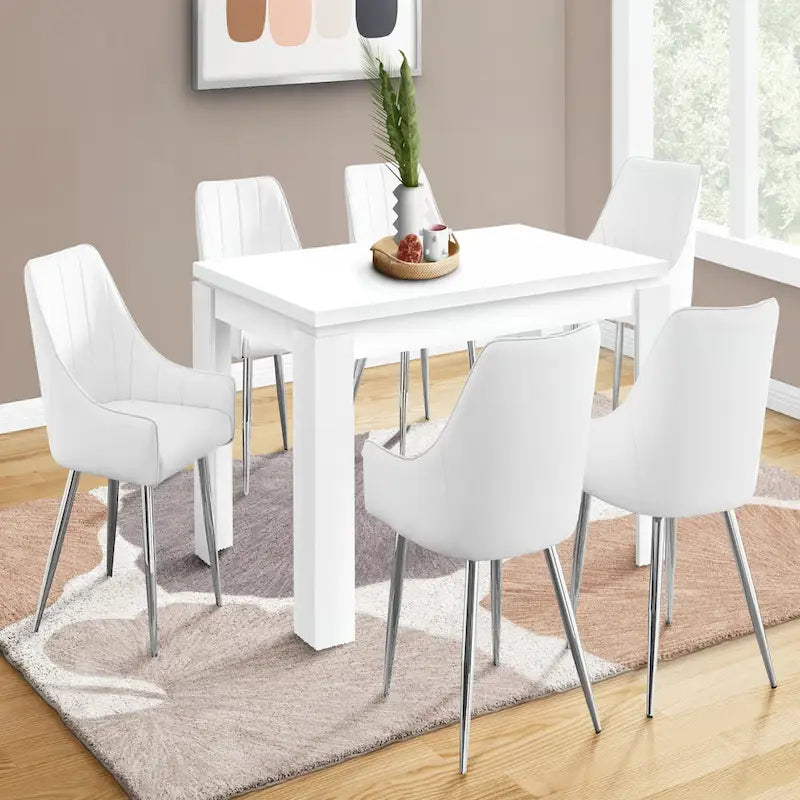 Table de salle à manger rectangulaire blanche de 60 pouces