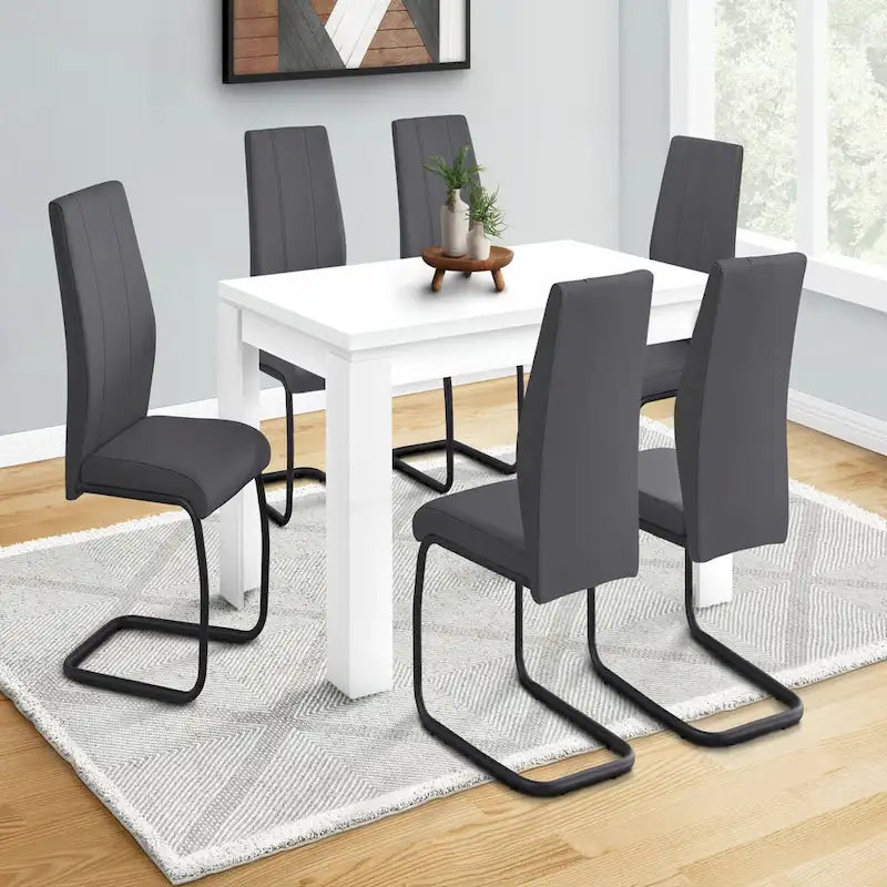 Table de salle à manger rectangulaire blanche de 60 pouces