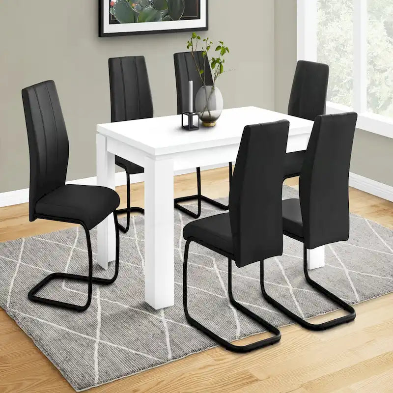 Table de salle à manger rectangulaire blanche de 60 pouces