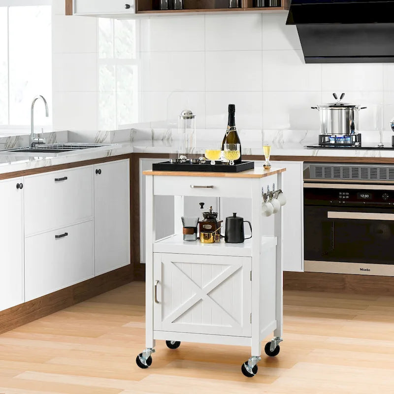 Petit îlot de cuisine sur roulettes chariot mobile