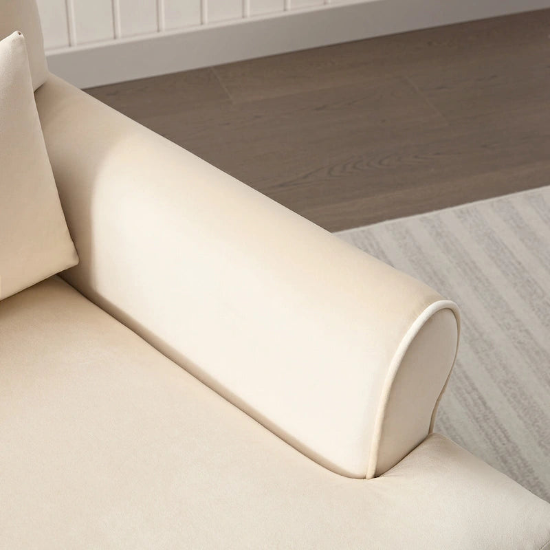 Fauteuil d'appoint moderne en velours de 96 cm avec support lombaire ergonomique