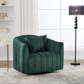 Fauteuil d'appoint pivotant à 360° surdimensionné, fauteuil en velours capitonné