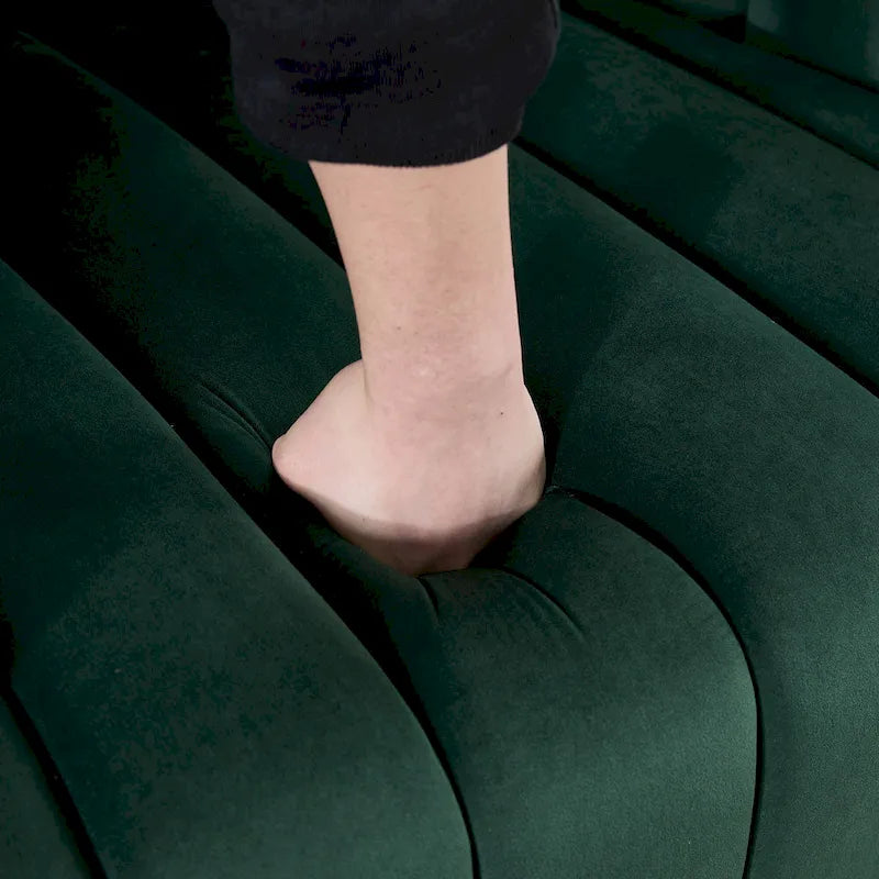 Fauteuil d'appoint pivotant à 360° surdimensionné, fauteuil en velours capitonné