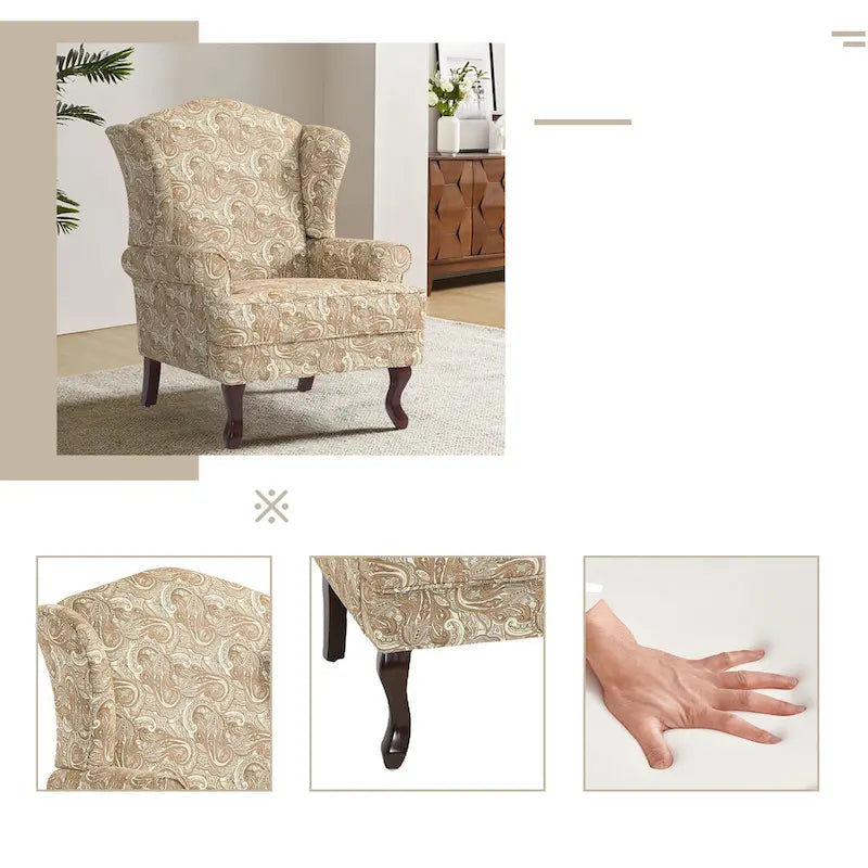 Fauteuil cabriolet d'appoint rembourré