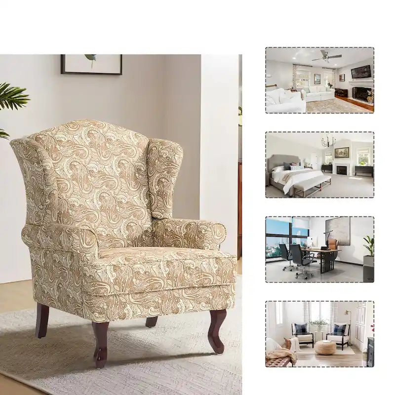 Fauteuil cabriolet d'appoint rembourré