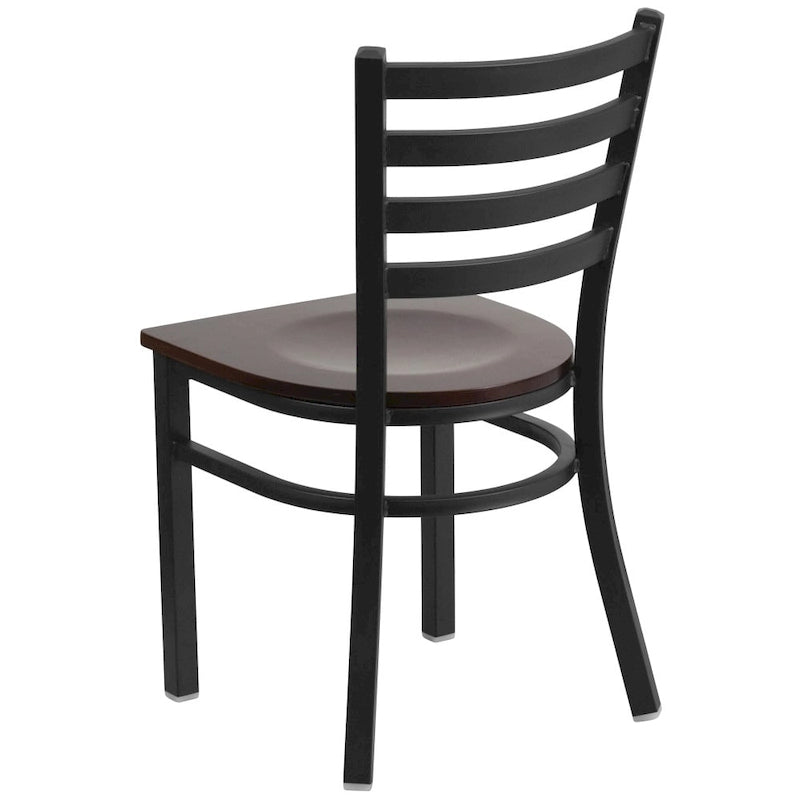 Chaise de restaurant en métal à dossier échelle - 16,5L x 17P x 32,25H