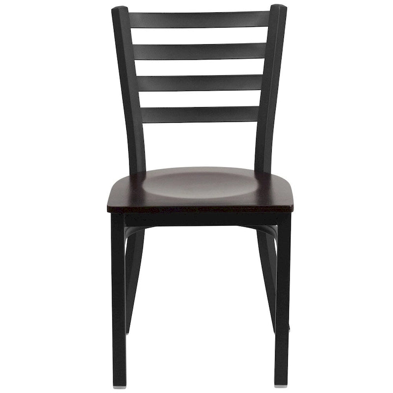 Chaise de restaurant en métal à dossier échelle - 16,5L x 17P x 32,25H