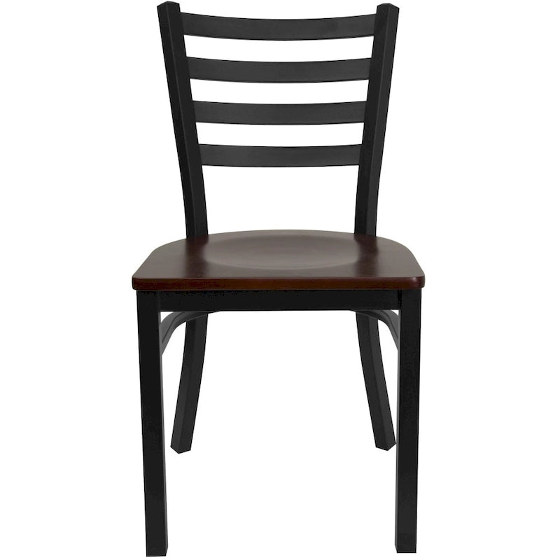 Chaise de restaurant en métal à dossier échelle - 16,5L x 17P x 32,25H