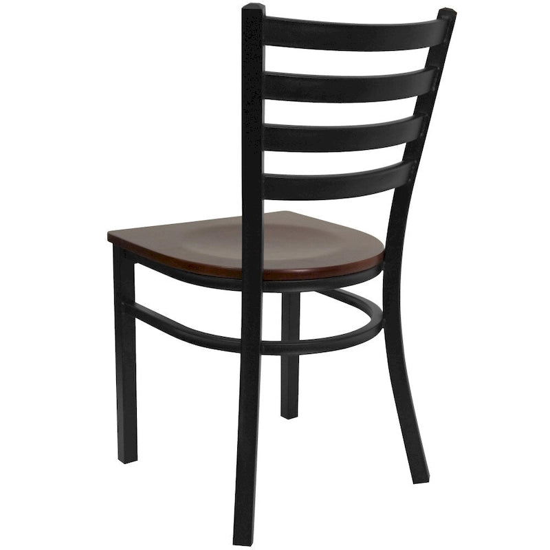 Chaise de restaurant en métal à dossier échelle - 16,5L x 17P x 32,25H