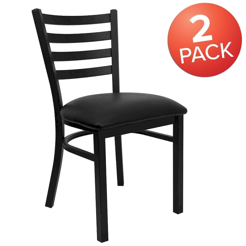 Chaise de restaurant en métal à dossier échelle - 16,5L x 17P x 32,25H