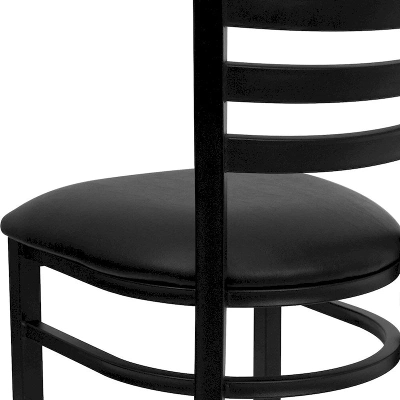 Chaise de restaurant en métal à dossier échelle - 16,5L x 17P x 32,25H