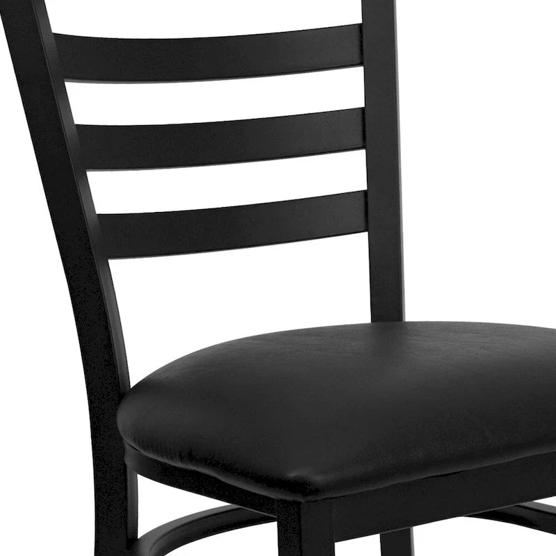 Chaise de restaurant en métal à dossier échelle - 16,5L x 17P x 32,25H