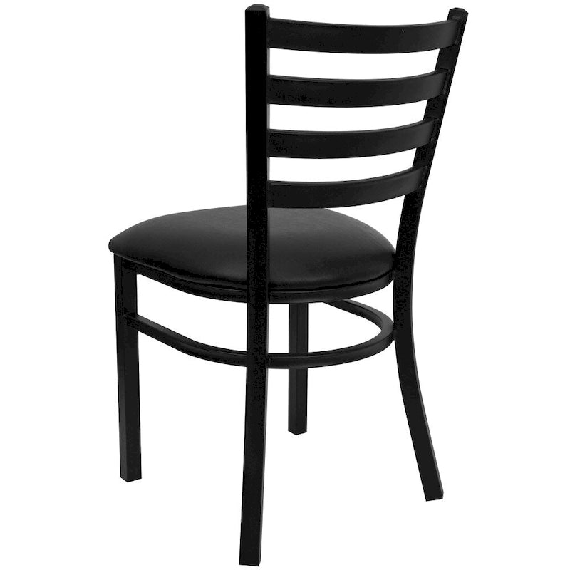 Chaise de restaurant en métal à dossier échelle - 16,5L x 17P x 32,25H