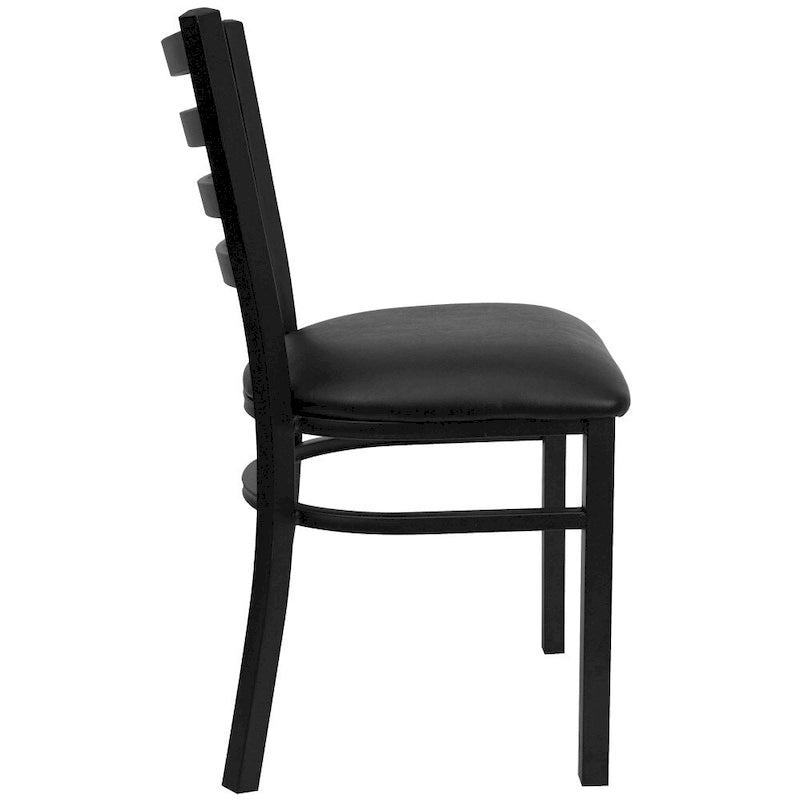 Chaise de restaurant en métal à dossier échelle - 16,5L x 17P x 32,25H