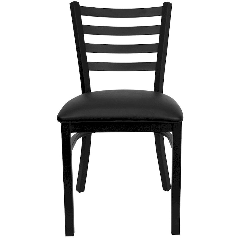 Chaise de restaurant en métal à dossier échelle - 16,5L x 17P x 32,25H