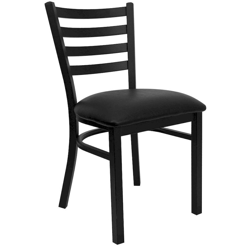 Chaise de restaurant en métal à dossier échelle - 16,5L x 17P x 32,25H