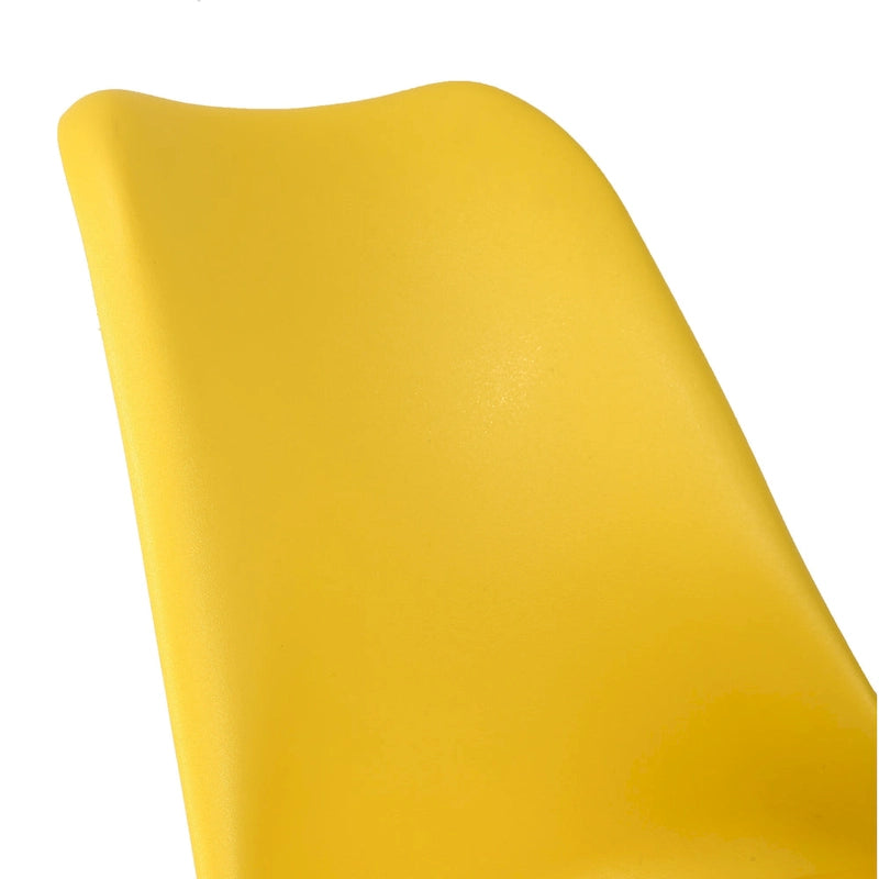 Chaise de salle à manger avec pieds en bois, sans roulettes