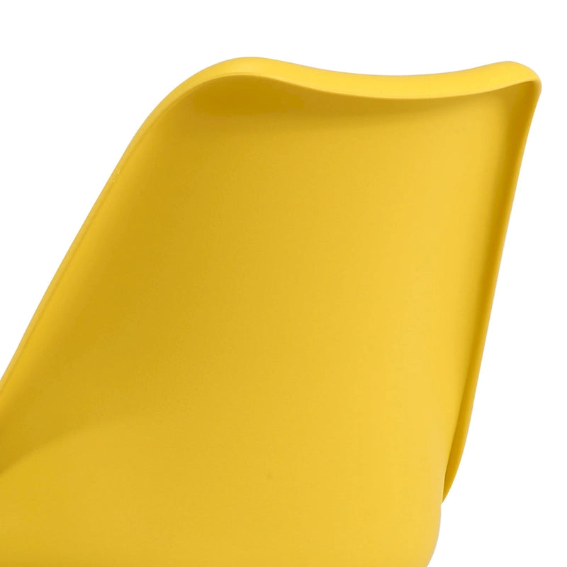 Chaise de salle à manger avec pieds en bois, sans roulettes