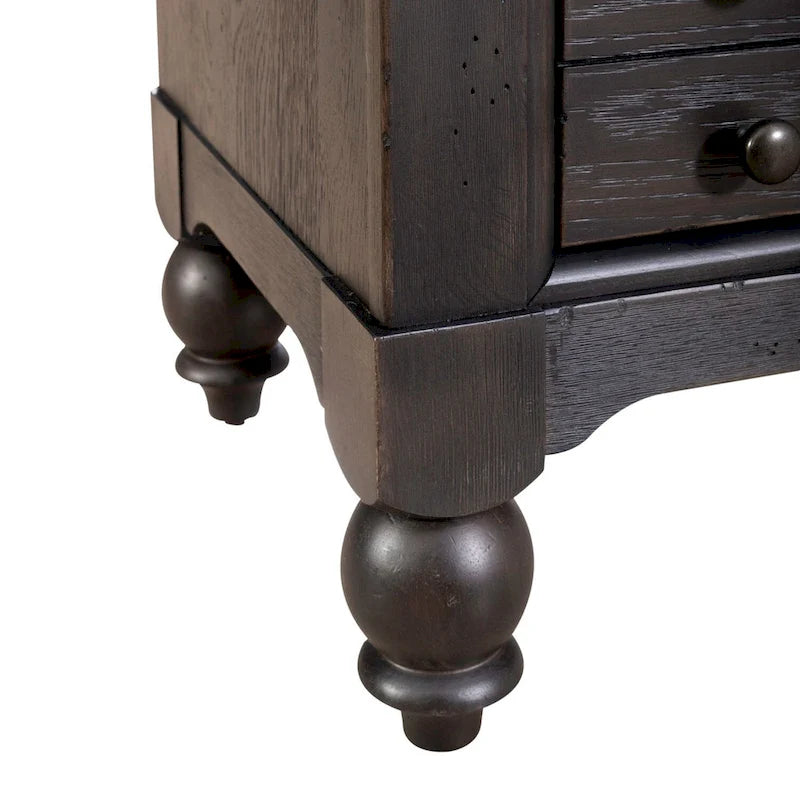 Table de chevet noire avec station de charge