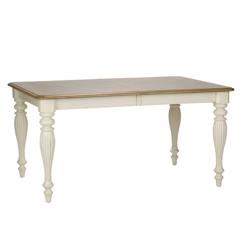 Table rectangulaire en Noyer muscade et Blanc