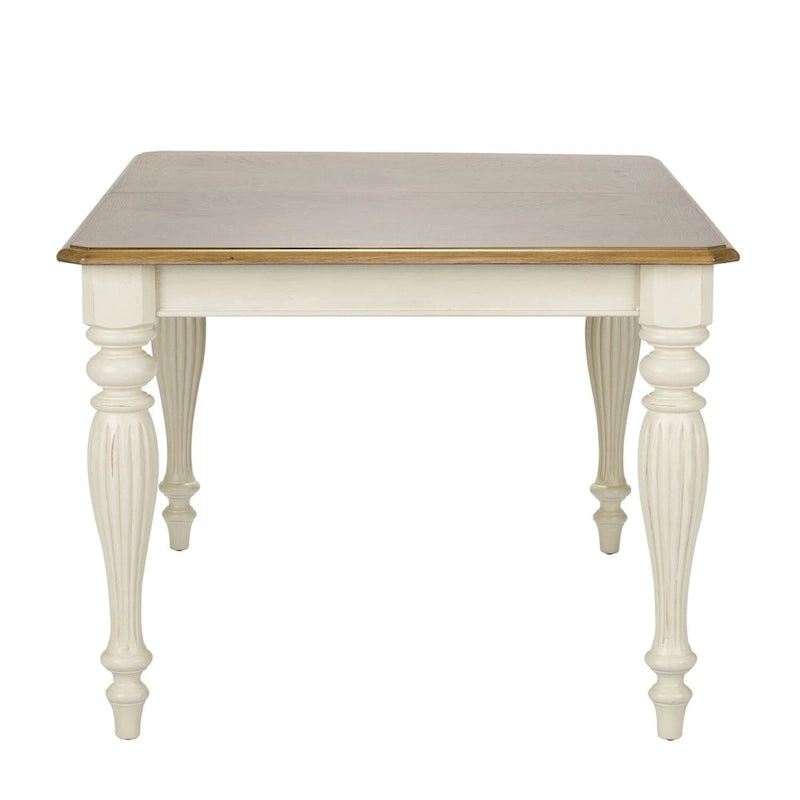 Table rectangulaire en Noyer muscade et Blanc