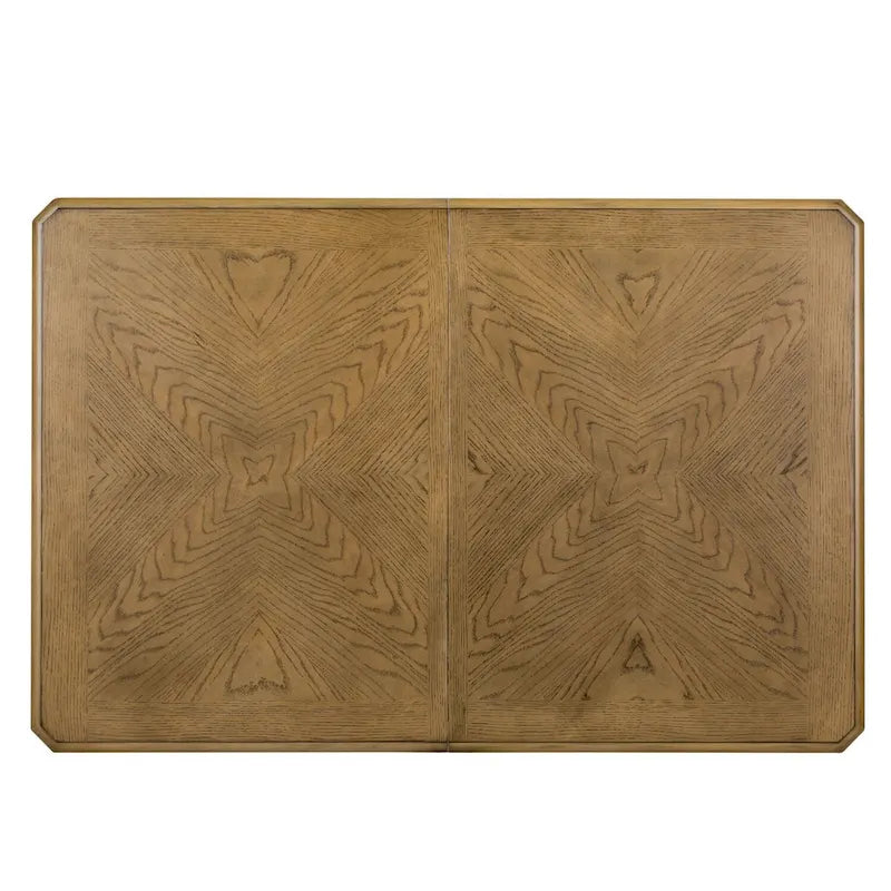 Table rectangulaire en Noyer muscade et Blanc