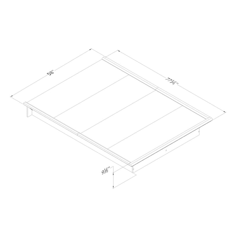 Lit plateforme double avec rangement dissimulé