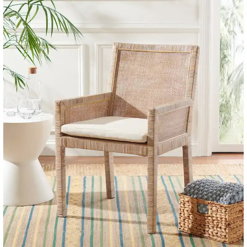Fauteuil d'appoint côtier avec coussin - 57,9 cm L x 56,9 cm P x 87,9 cm H