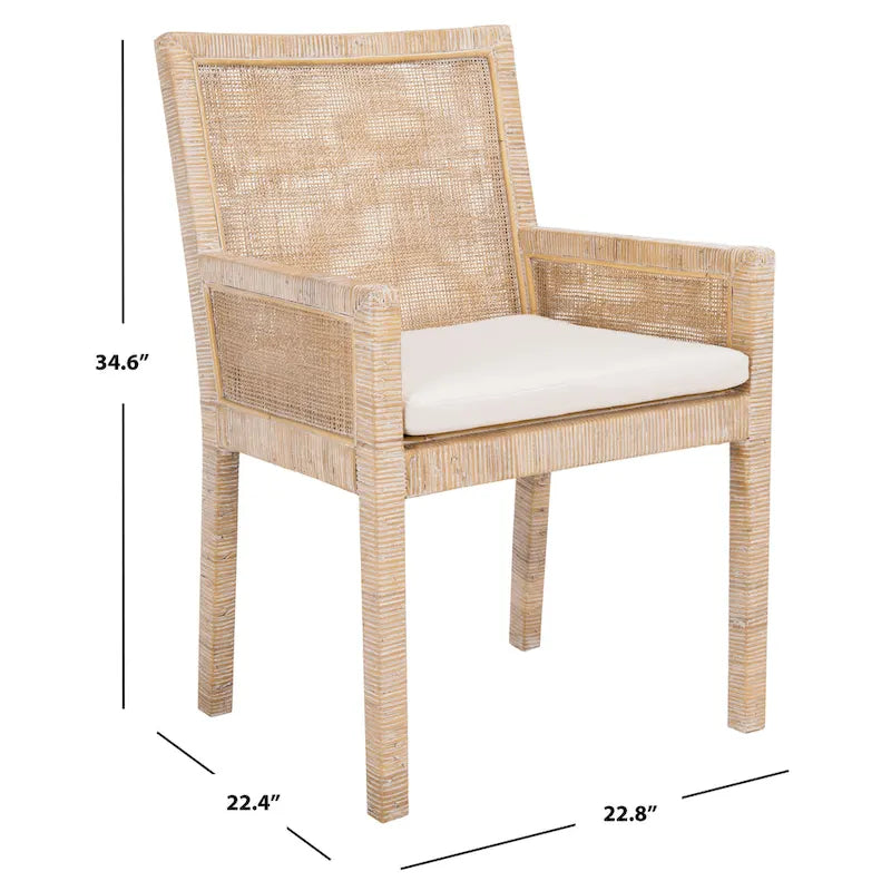Fauteuil d'appoint côtier avec coussin - 57,9 cm L x 56,9 cm P x 87,9 cm H