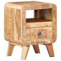 Table de chevet en bois massif avec tiroir - 30 x 30 x 41 cm