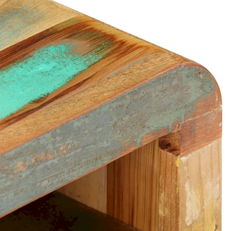 Table de chevet en bois massif avec tiroir - 30 x 30 x 41 cm