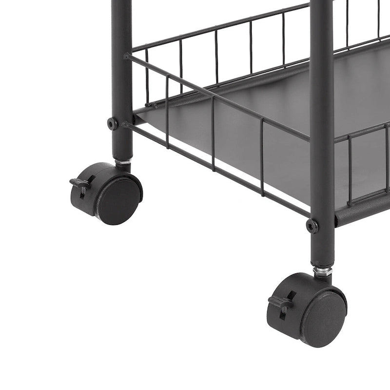 Dessertes de rangement roulantes étroites à 6 niveaux avec roulettes