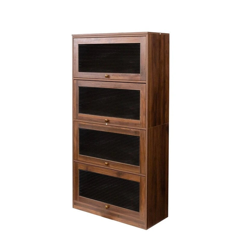 Armoire de bureau moderne en verre avec porte vitrée