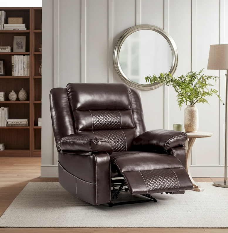 Fauteuil inclinable de massage en cuir respirant