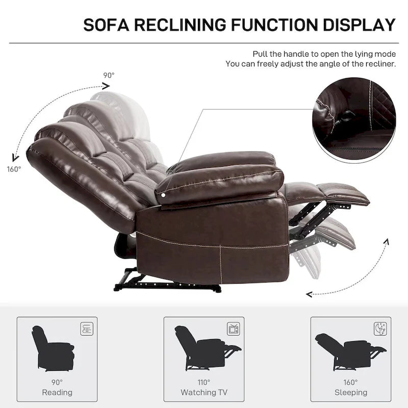 Fauteuil inclinable de massage en cuir respirant