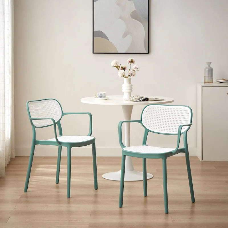 Chaise de salle à manger moderne empilable pour intérieur et extérieur