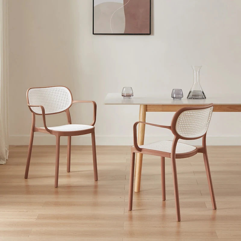 Chaise de salle à manger moderne empilable pour intérieur et extérieur
