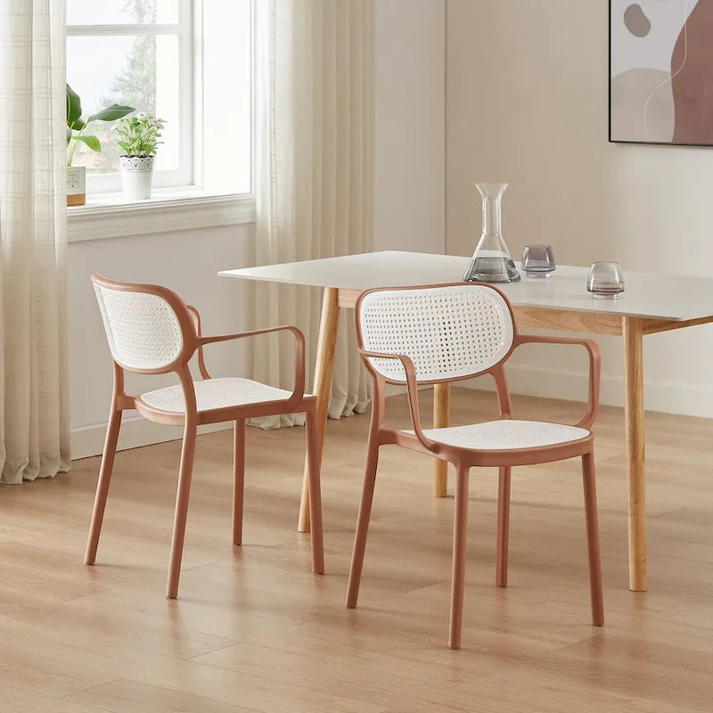 Chaise de salle à manger moderne empilable pour intérieur et extérieur