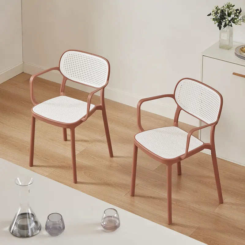Chaise de salle à manger moderne empilable pour intérieur et extérieur