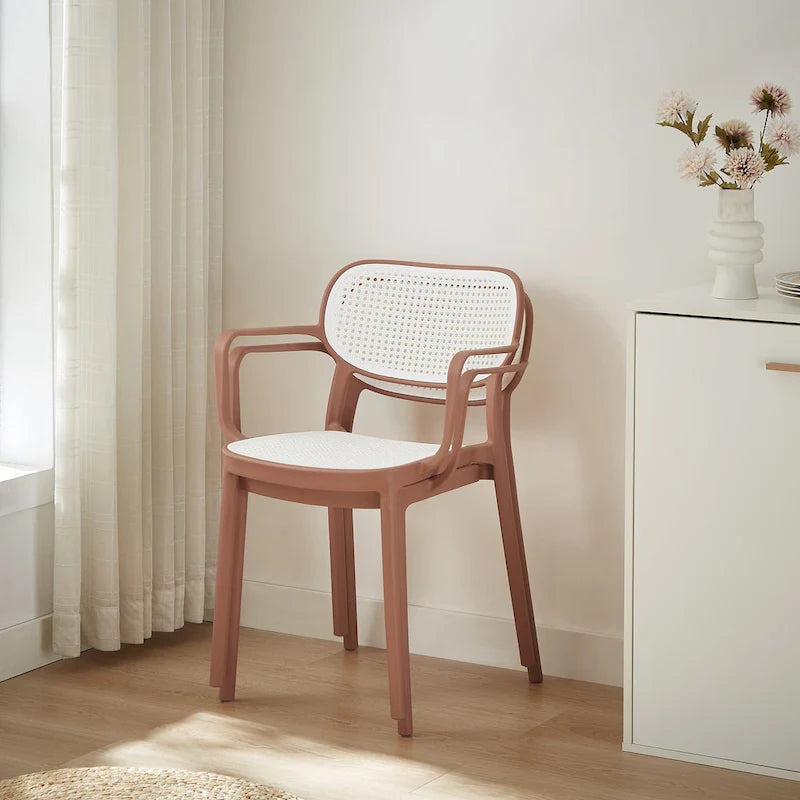 Chaise de salle à manger moderne empilable pour intérieur et extérieur