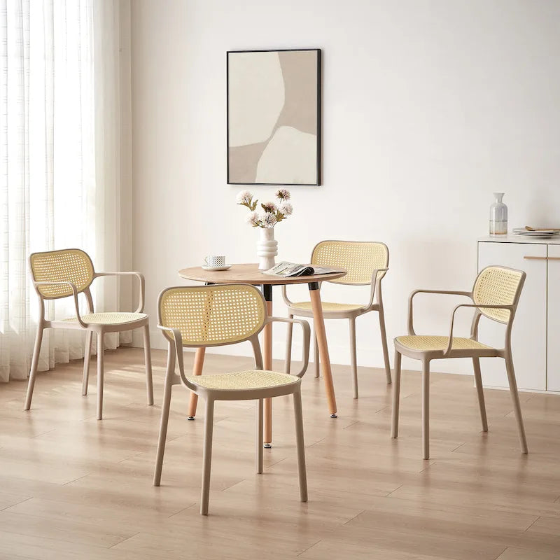 Chaise de salle à manger moderne empilable pour intérieur et extérieur