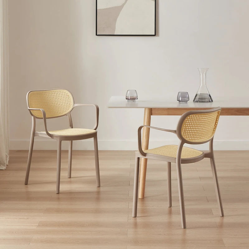 Chaise de salle à manger moderne empilable pour intérieur et extérieur