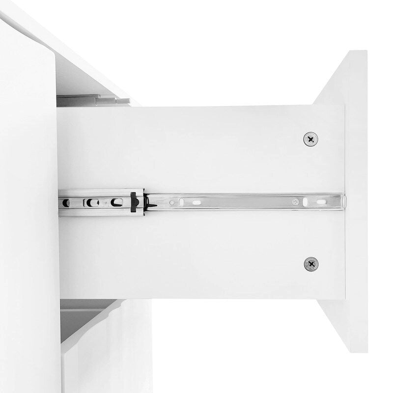 Meuble de rangement à motif ondulé avec 2 portes et 2 tiroirs