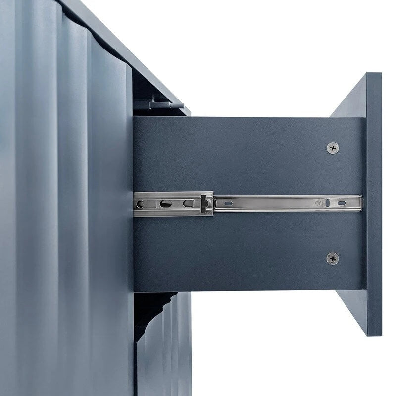 Meuble de rangement à motif ondulé avec 2 portes et 2 tiroirs